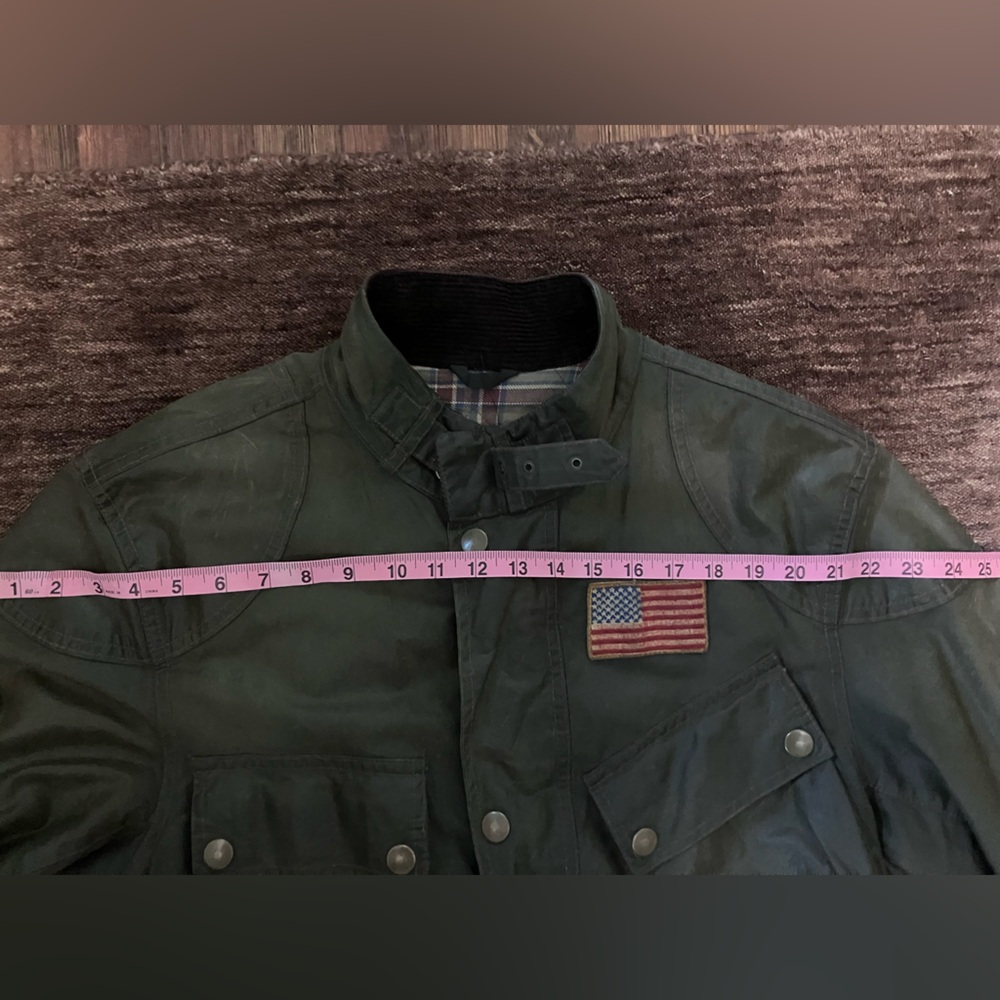 Men's Belstsff Green Waxed Jacket Sz M - Picture 3 of 9